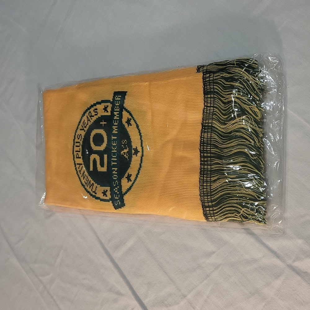 Oakland A's Athletics 20 + year season ticket member scarf Gold